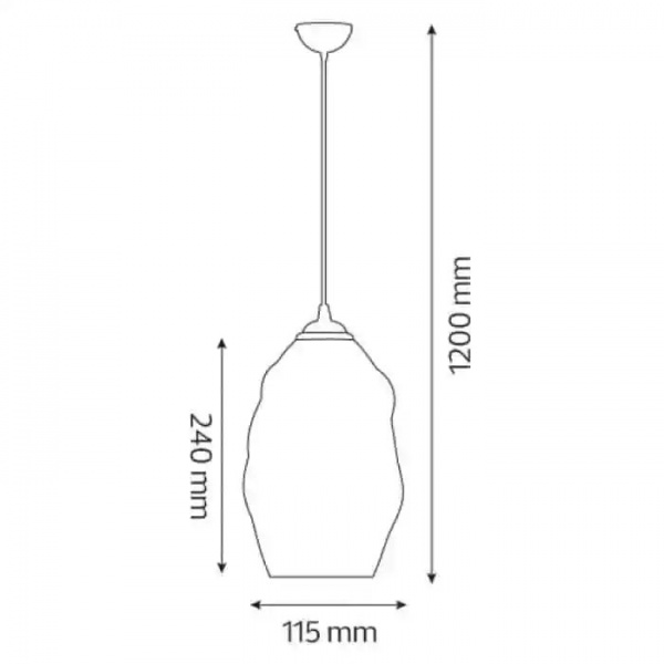 Світильник підвісний HOROZ ELECTRIC Meteor 1x60 Вт E27 хром 021-014-0002-010 