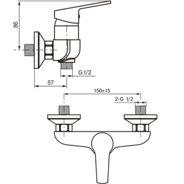 Смеситель для душа Koller Pool Kvardo KR0400