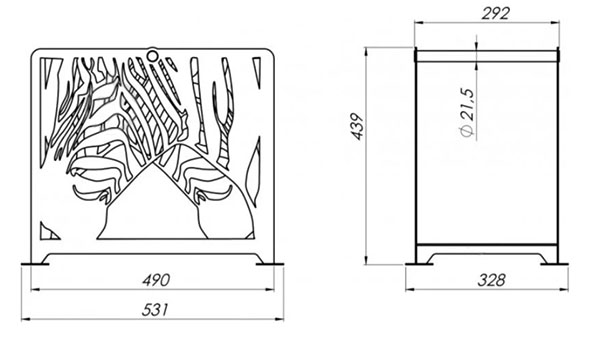 Дровниця Сталевий характер Дровниця Зебра SC