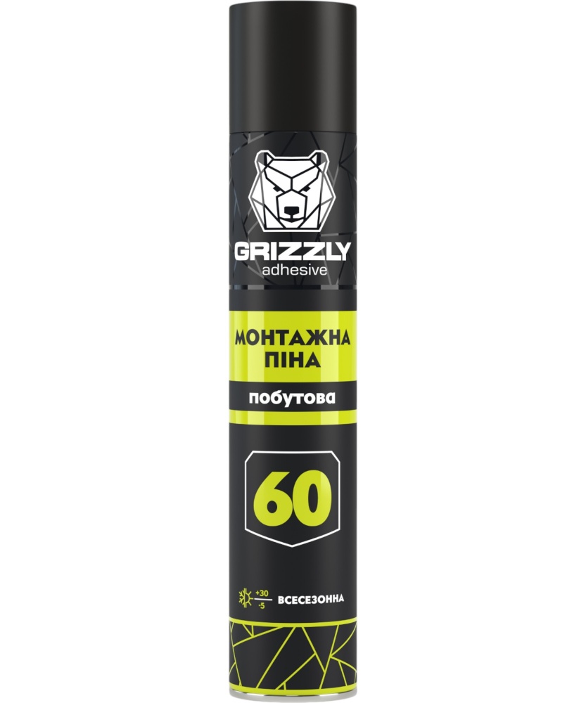 Піна монтажна Grizzly побутова 800 мл