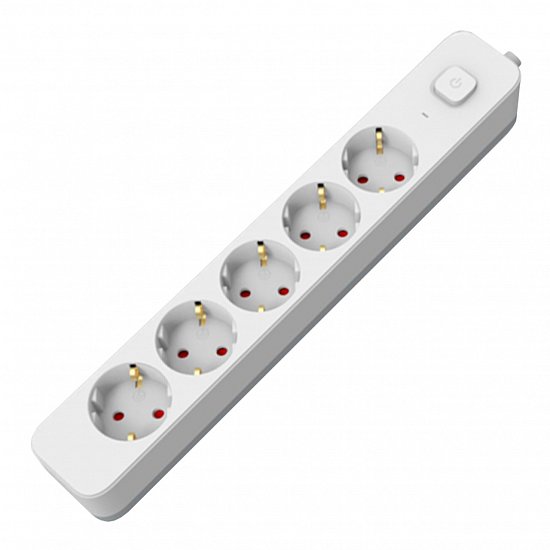 Фільтр-подовжувач Euroelectric із заземленням 5 гн. білий 3 м EE-105-3M