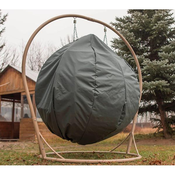 Чехол на кресло-кокон серый двухместный