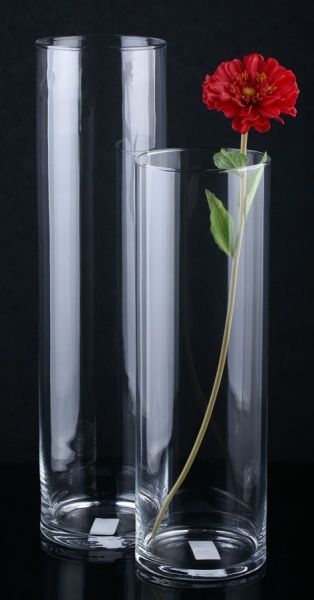 Ваза скляна Циліндр 13х40 см