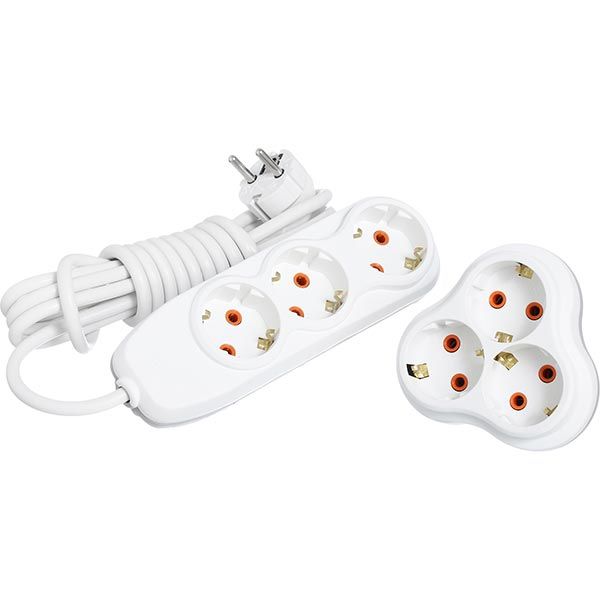 Комплект Nilson удлинитель + разветвитель белый