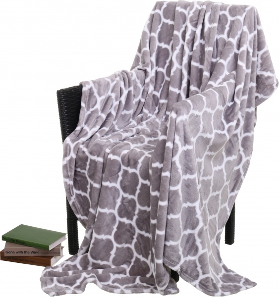 Плед Flannel Plush Grey Fence 160x200 см серый La Nuit 