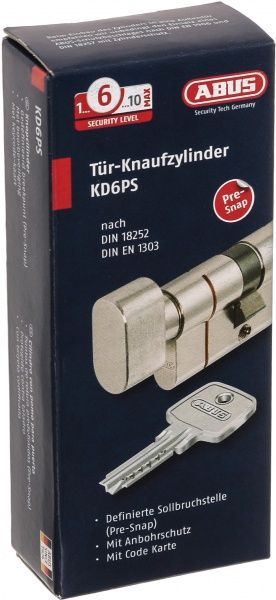 Цилиндр Abus KD6PS 30x30 ключ-вороток 60 мм матовый никель