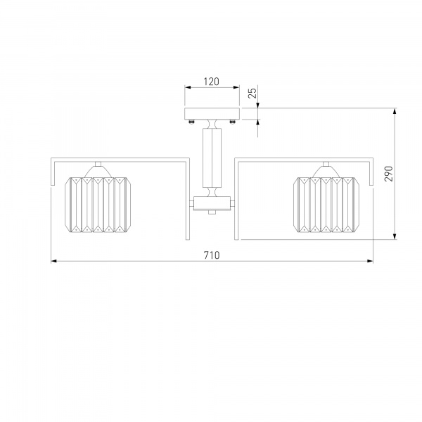 Люстра стельова Strotskis April Wi-Fi 5xE14 хром 10126/5 (хром) 