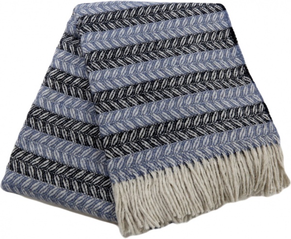 Плед Метро Spire 140x200 см голубой Vladi 