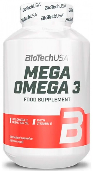 Жирные кислоты BioTech Mega Omega 3 180 капс. 