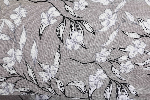 Штани домашні Trio жіночі SUMMER принт квіткова гілка р. L сірий