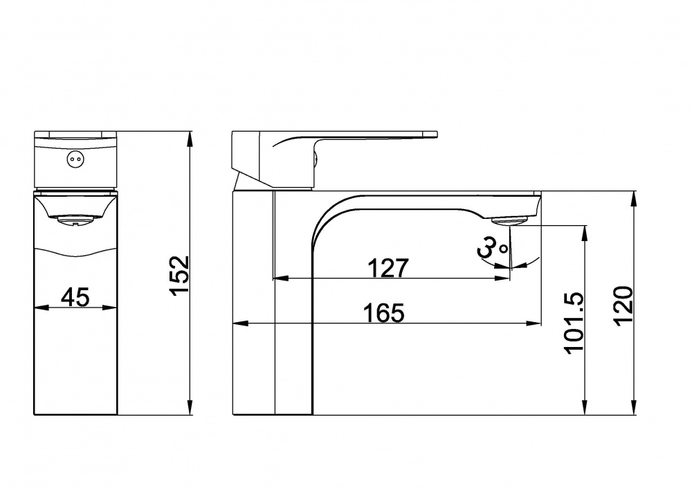 Смеситель для умывальника Aqua Rodos MODENA 01 Gun Metal