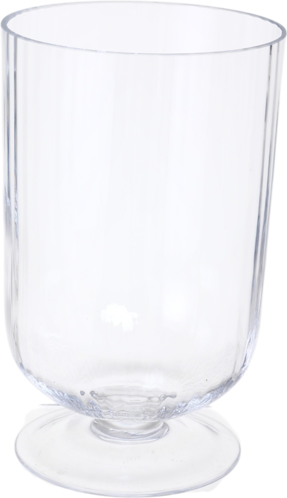 Ваза скляна Wrzesniak Glassworks Stripe на ніжці 24 см прозора 15-4222