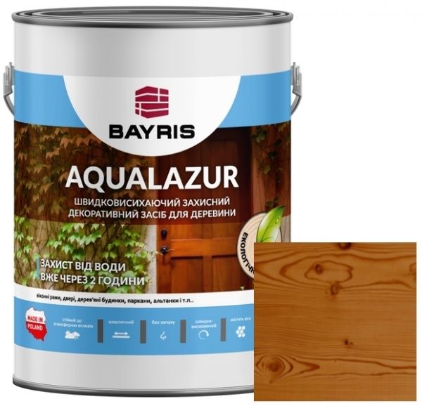 Лазур Bayris Aqualazur Тік мат 10 л