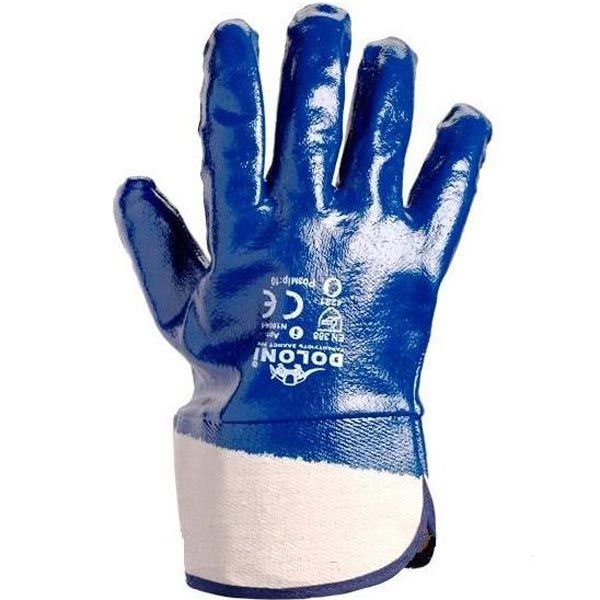 Перчатки Doloni хлопчатобумажные с покрытием нитрил XL (10) 851