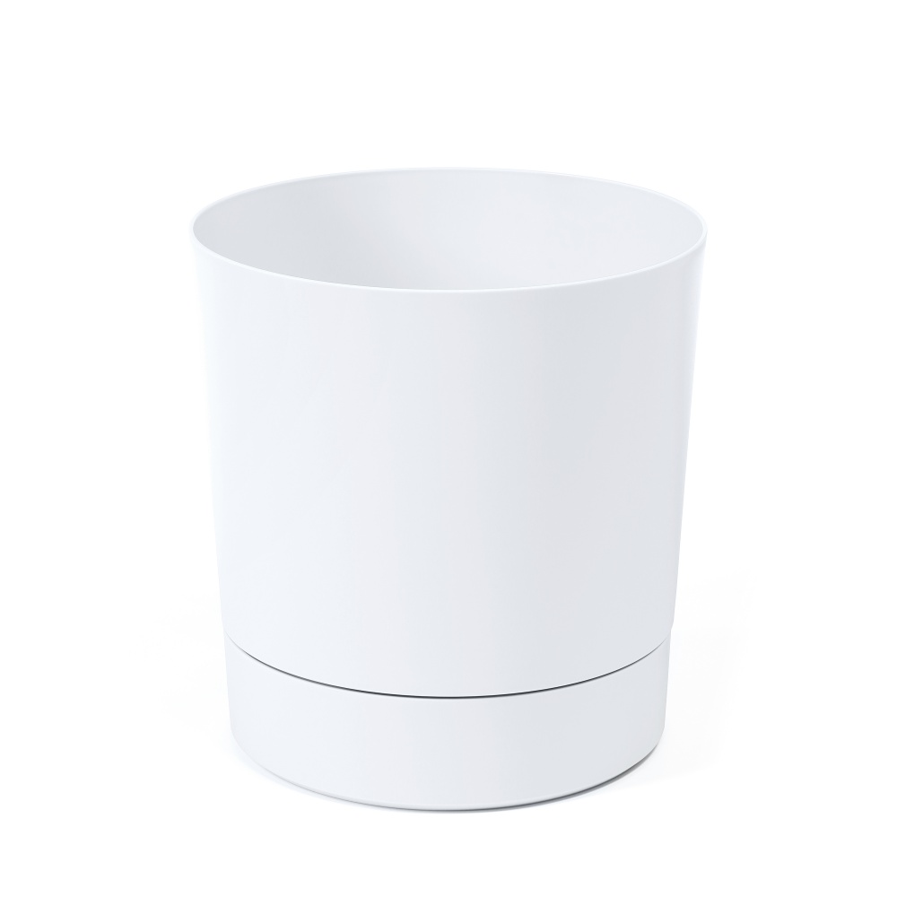 Вазон пластиковый пластик AURA круглый белый 4,7 л Lamela (9051243)