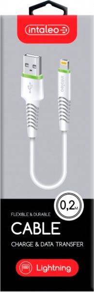 Кабель Intaleo USB – Apple Lightning 0,2 м білий 