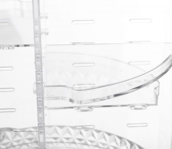 Органайзер настольный Huge 28x28x34.5 см прозрачный Qiaofeng SF-1702D