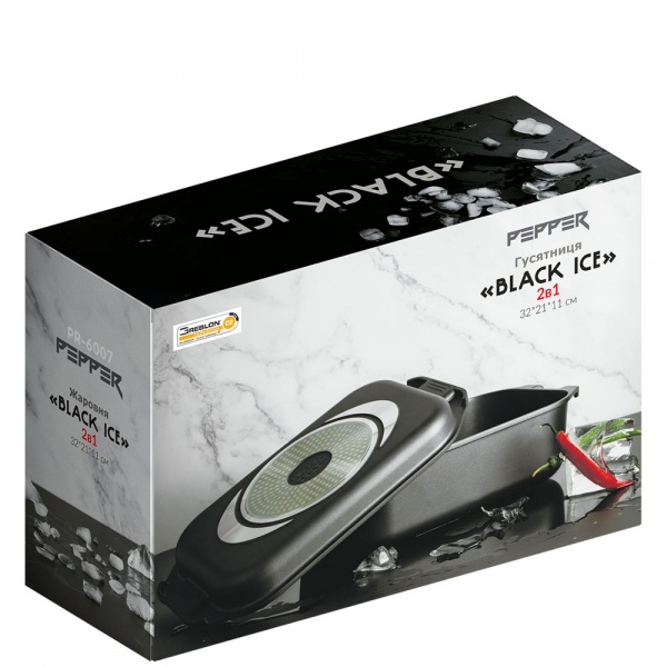 Гусятница Black Ice 2В1 (Greblon C2) 32х21х11см PR-6007 Pepper