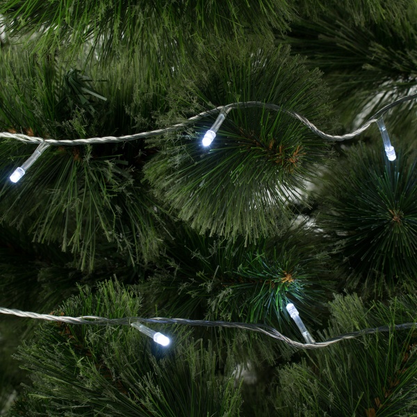 Электрогирлянда линейная белая 120 ламп 12 м 