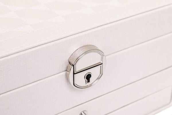 Шкатулка для украшений Royal case 22х18х13 см белая