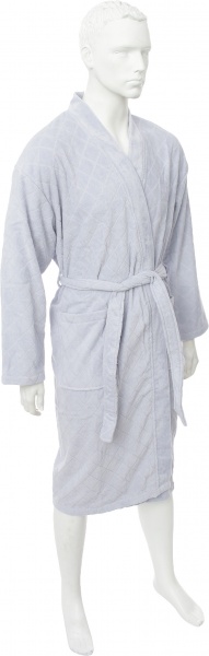 Халат мужской Durutex Velour р. XXXL серебряный