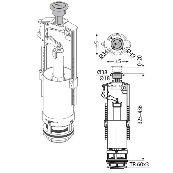 Механизм спуска Alca Plast A2000
