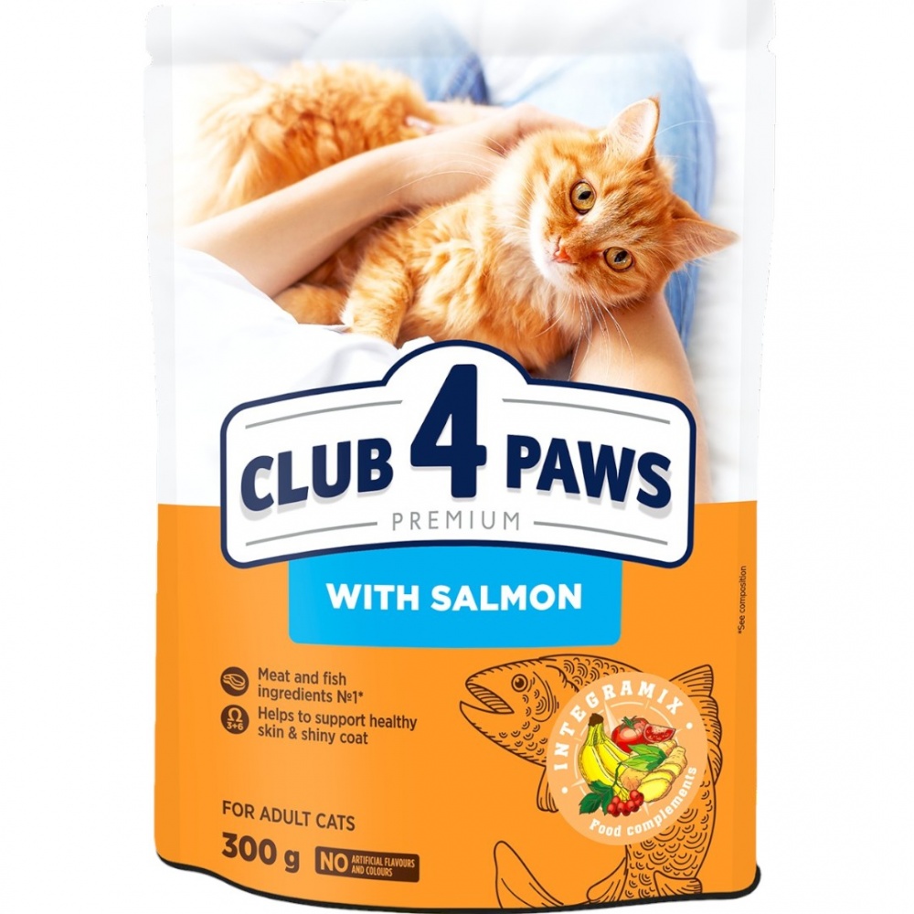 Корм сухий для кошенят Club 4 Paws з лососем 300 г