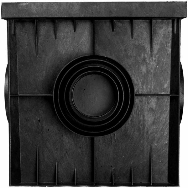 Дождеприемник пластиковый Gidrolica 300x300 с решеткой стальной оцинкованной