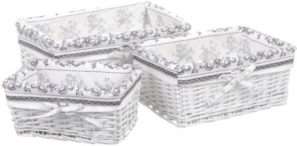 Корзина плетеная с текстилем 36x25x15 см HQ13-53AB-4 