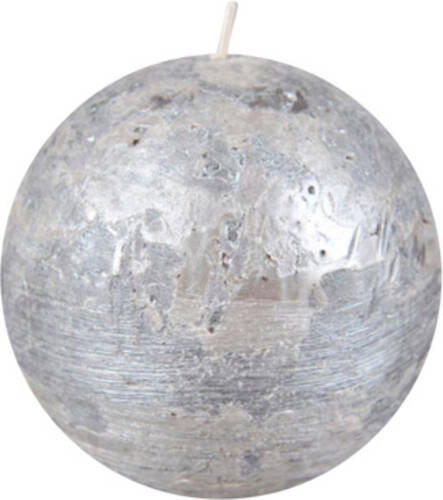 Свічка Рустік куля срібло 10х8.5 см