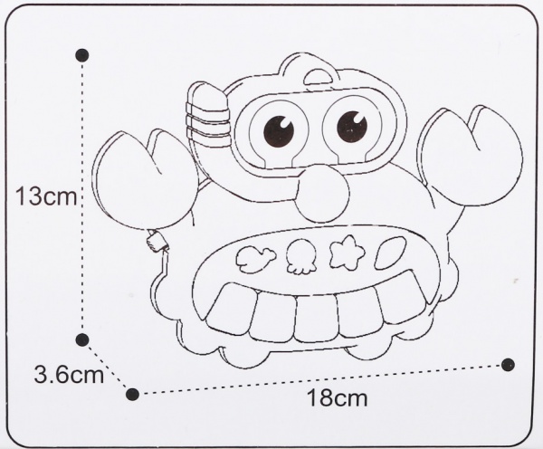 Игрушка музыкальная Hang Wing IC Краб 18х13 см HW20115329