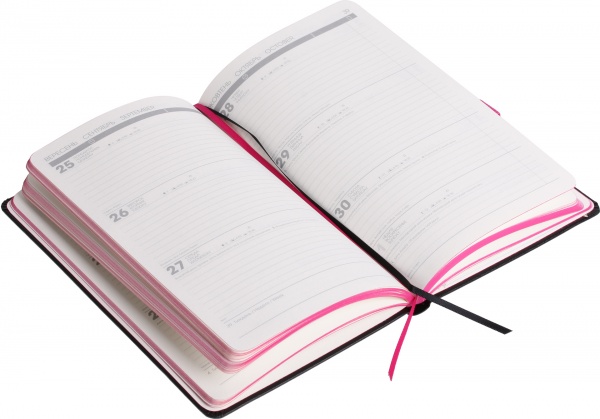 Щоденник 2017 Смарт Strong чорний з рожевим Brunnen