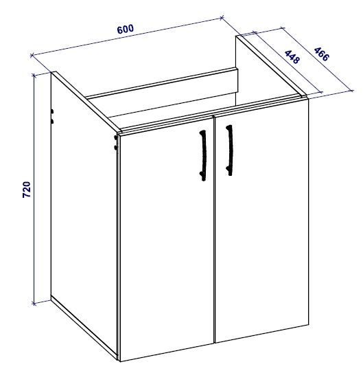 Тумба напольная Грейд 60 см под умывальник дуб сонома