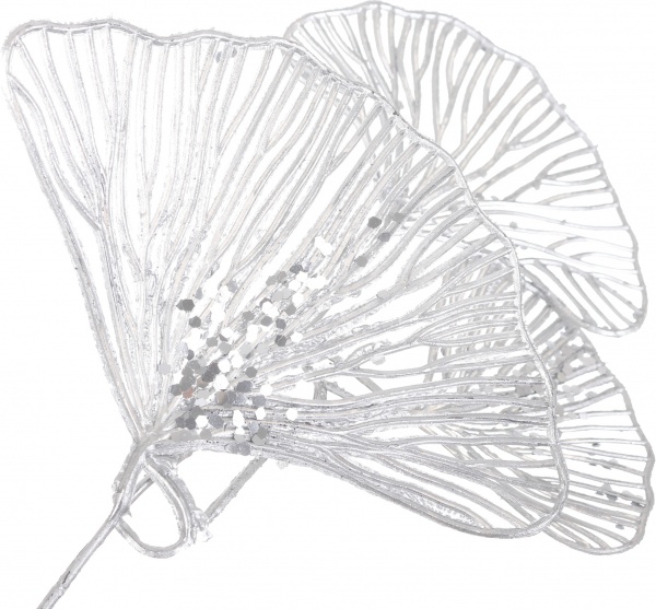 Гілочка декоративна 73 см срібна YZA000510