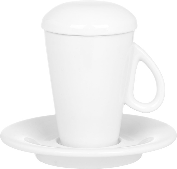 Чашка с блюдцем и крышкой Horeca 150 мл (F2775+F2776) Alt Porcelain