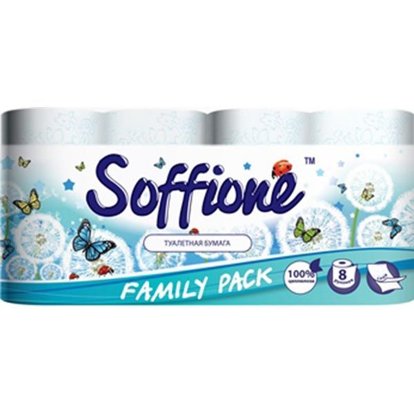 Soffione Natural Family Pack трехслойная 8 шт.