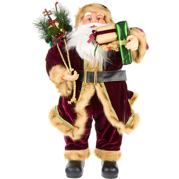 Фігура Дід Мороз бордо 60 см