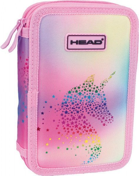 Пенал школьный AC2 Unicorn Ombre Head розовый с рисунком