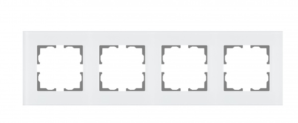 Рамка чотиримісна HausMark Stelo універсальна білий матовий 501-5340-149