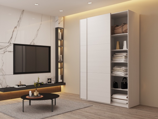 Корпус шкафа-купе G-Кайзер Doros 1800х600x2400 мм белый альба