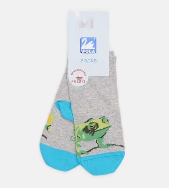 Шкарпетки для хлопчиків Wola W24.01P 309 р. 21-23 світло-сірий 