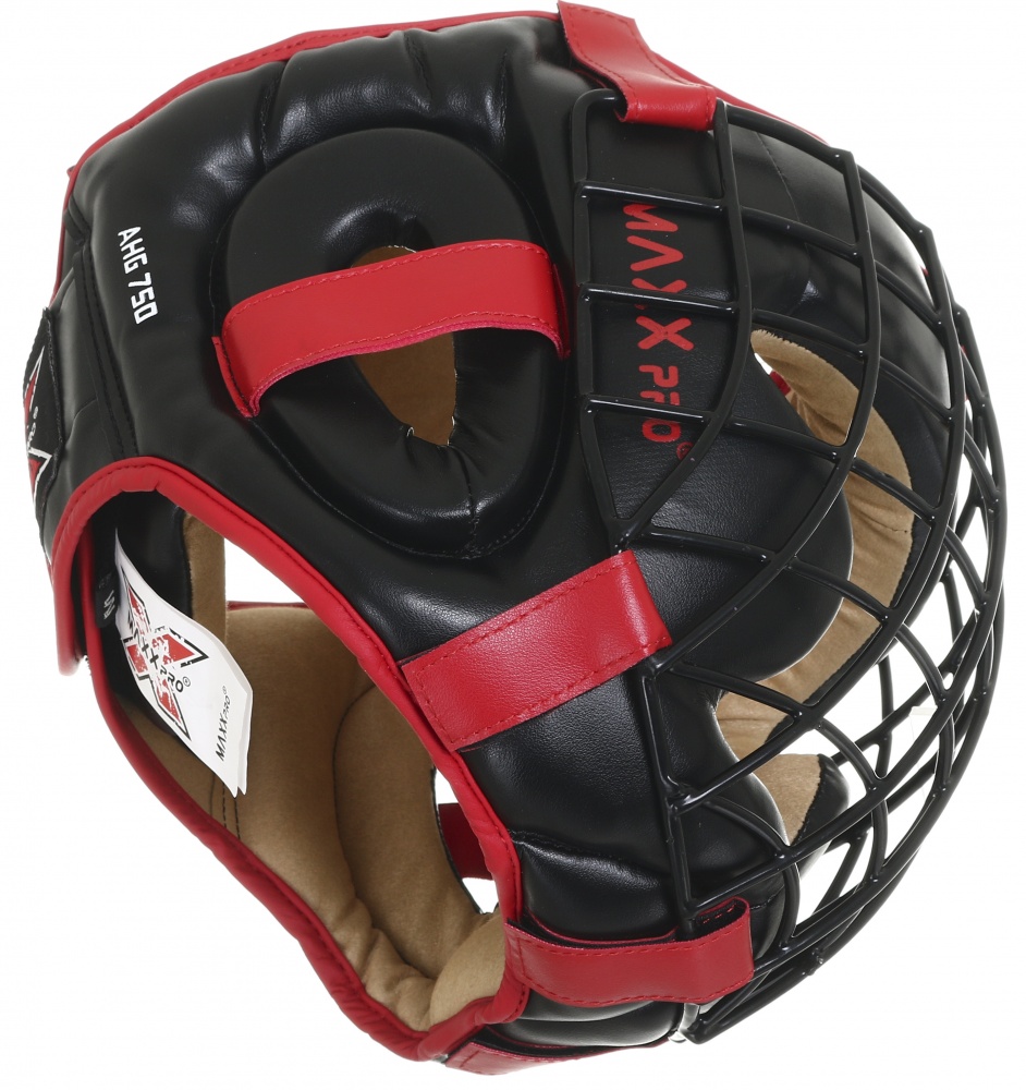 Шлем боксерский MaxxPro р. M AHG-750 Red vynil M красный