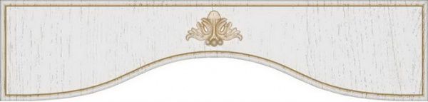 Масківниця Грейд Біла текстура супермат №205 патина золото 141x596 Ріміні