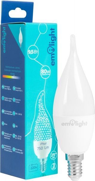 Лампа светодиодная Emilight 9,5 Вт CF37 матовая E14 220 В 4100 К 
