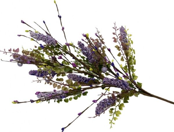 Декорация ветвь весенняя фиолетовый 70 см 16S3019