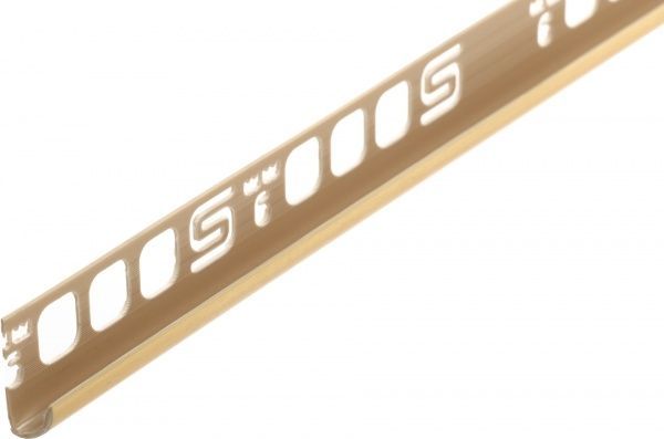 Уголок для плитки Salag внешний 148 ПВХ 9 мм 2,5м золотистый мрамор 