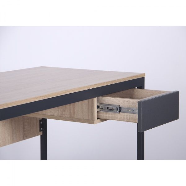 Стол письменный AMF Art Metal Furniture Осло с ящиком и кабель-каналом графит 