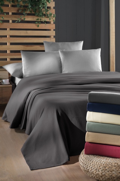 Комплект постельного белья Pique 2 серый La Nuit 