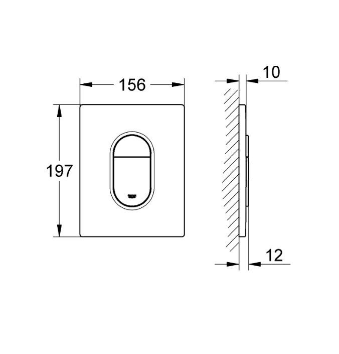 Комплект инсталляции Grohe SOLIDO 38971000 3в1 с клавишей Arena 38844SH0 белой