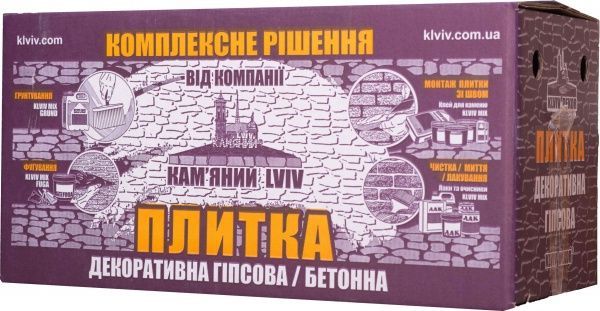 Плитка гіпсова пряма KLVIV DEKOR Dnister Sandstone 0,62 кв.м